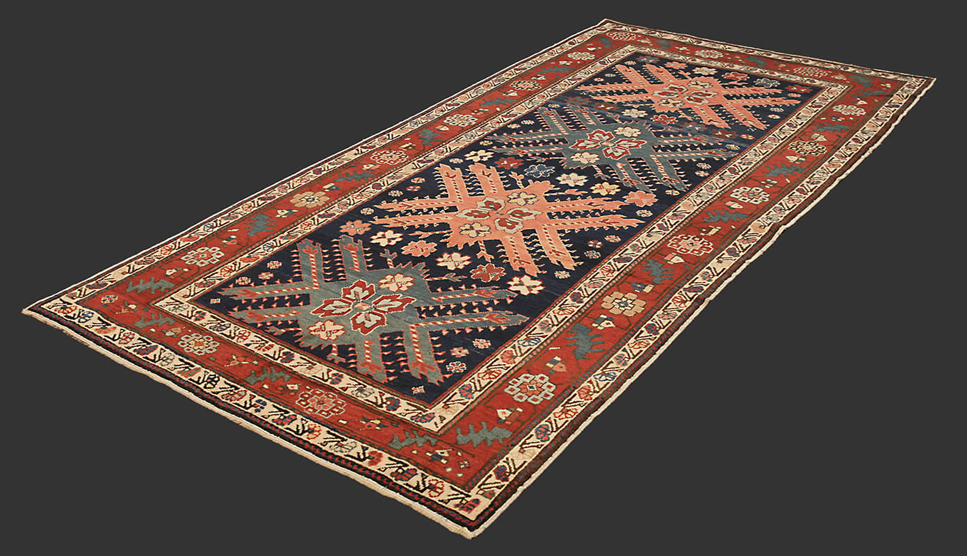 Antique Caucasian Kazak Adler Rug n: 8341