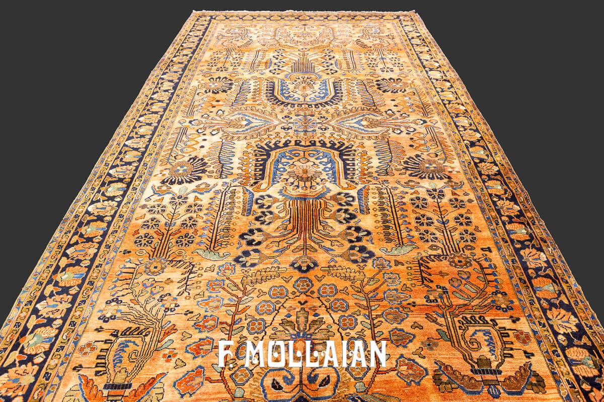 Tapis Persan Antique Sarouk de Couleur Saumon n°:84166056