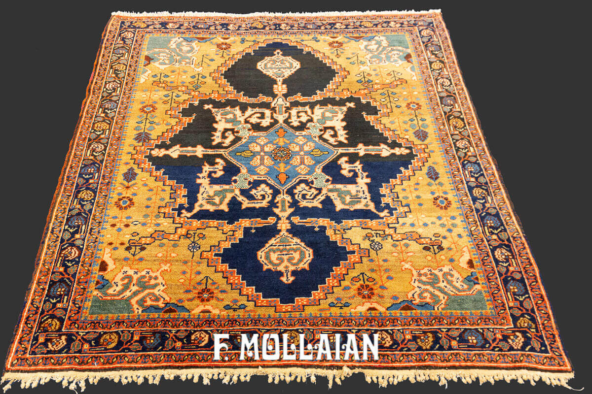 Antique Bakshayesh Unique Geometric Design North West Persia Rug n°:855740