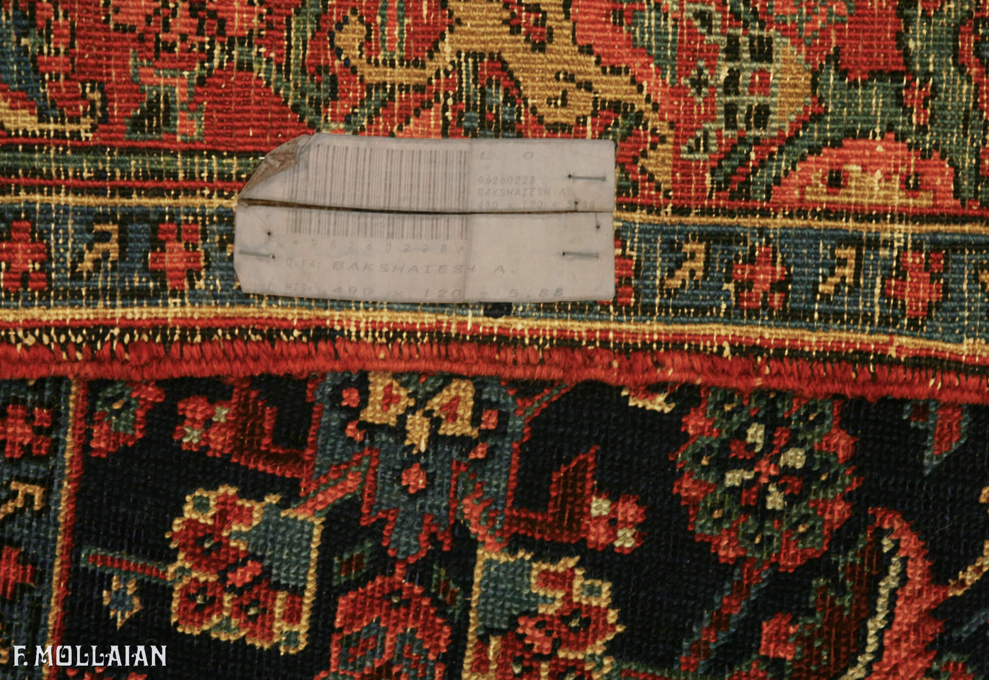 کناره دستباف آنتیک بخشایش کد:۹۶۲۶۰۲۲۸