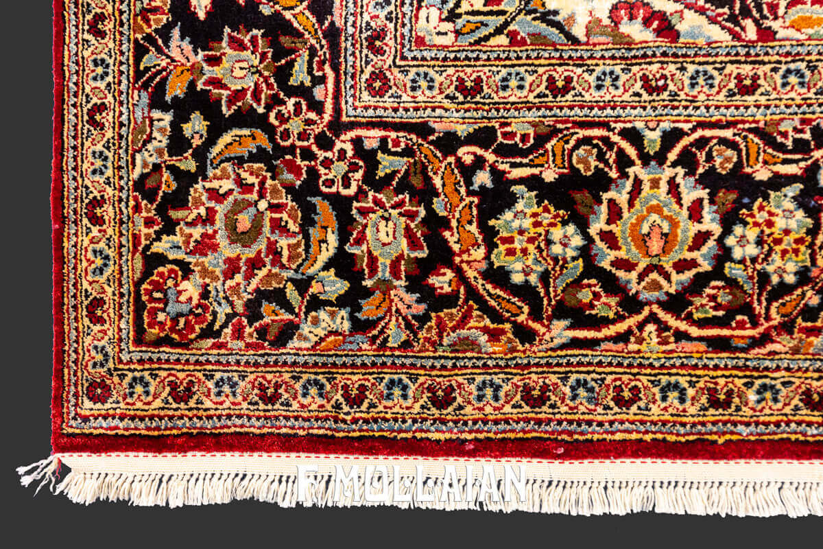 Tappeto in Seta Persiano Kashan Fondo Rosso n°:145641