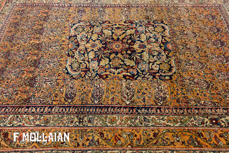 Alfombra Persa Antigua Kerman Ravar Bothe Design n°:18287350