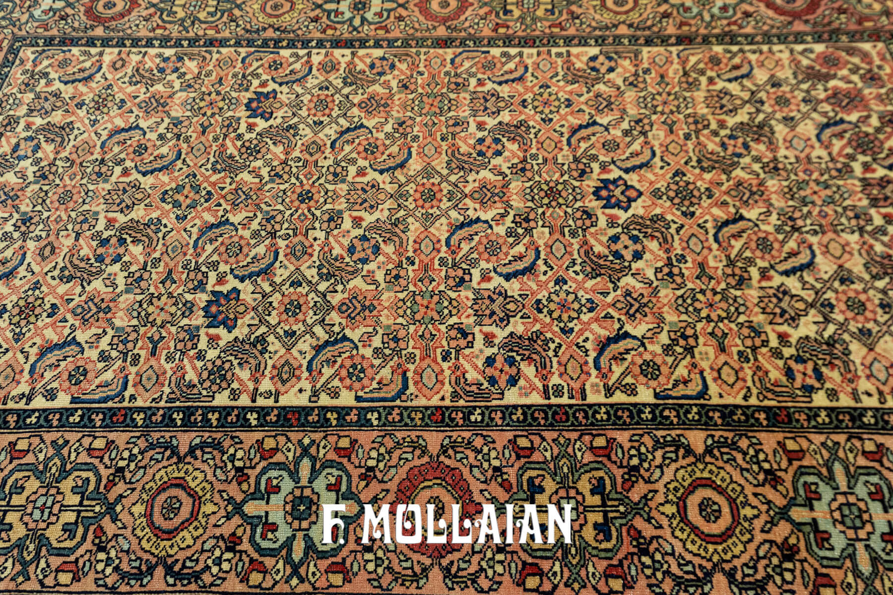 Tapis Persan Ancien Sarouk Farahan All-over n°:33298708