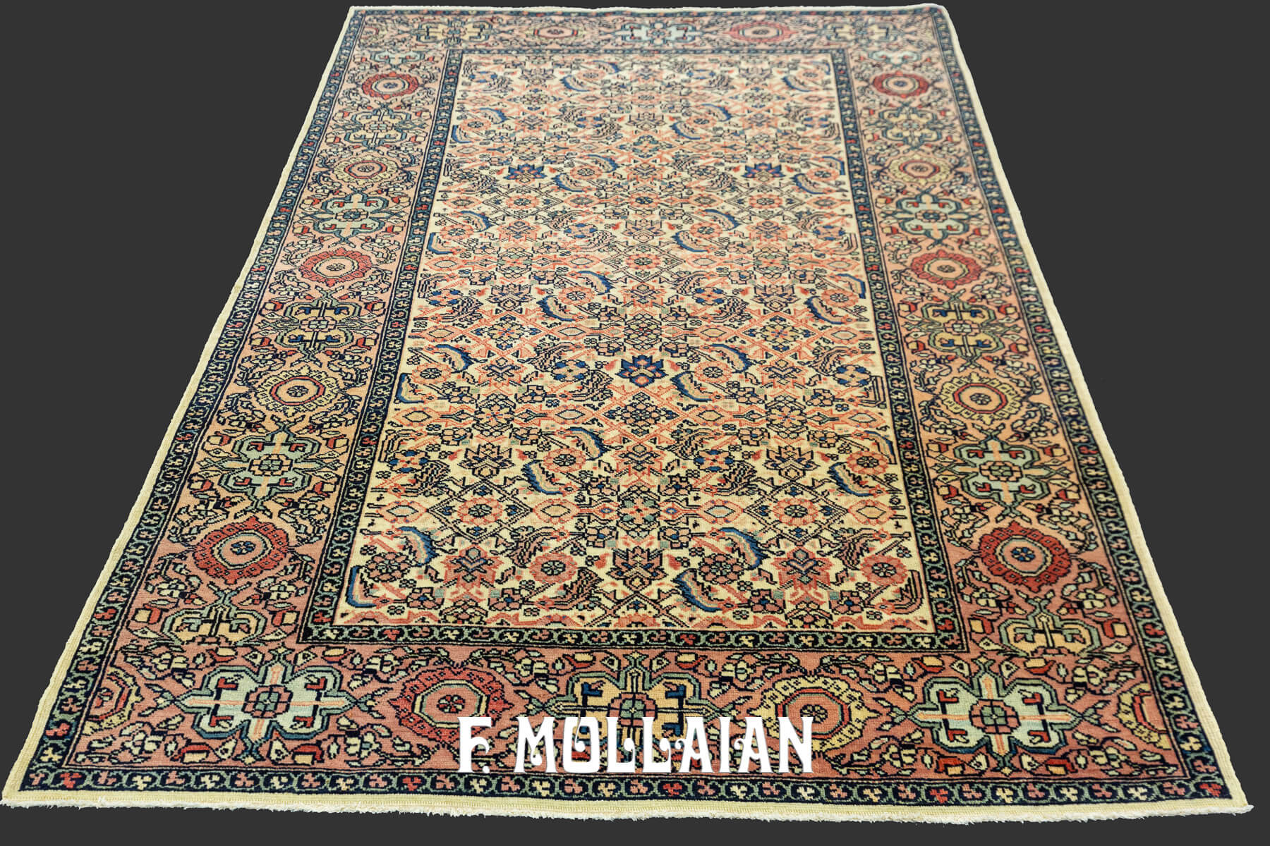 Tapis Persan Ancien Sarouk Farahan All-over n°:33298708
