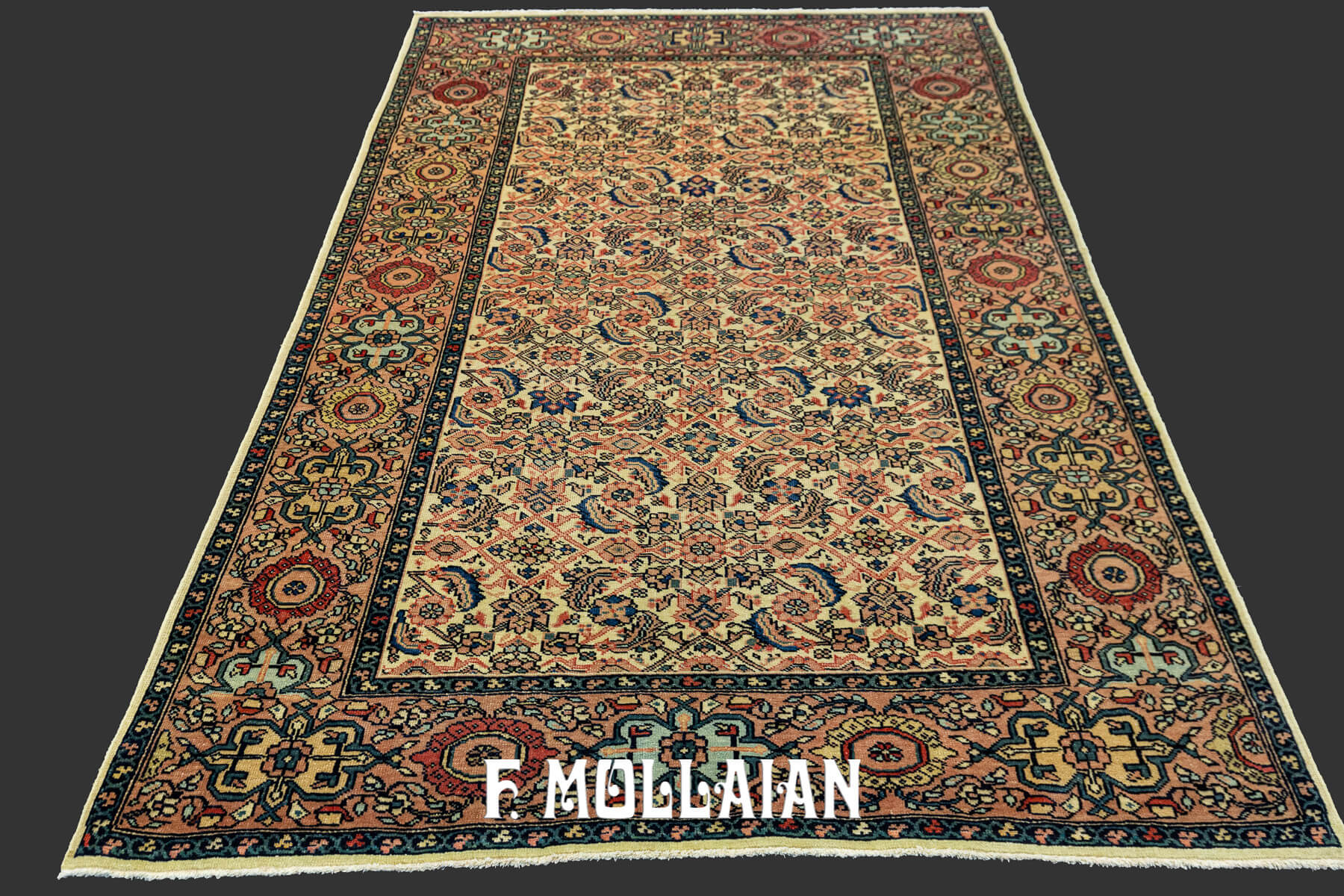 Tapis Persan Ancien Sarouk Farahan All-over n°:33298708