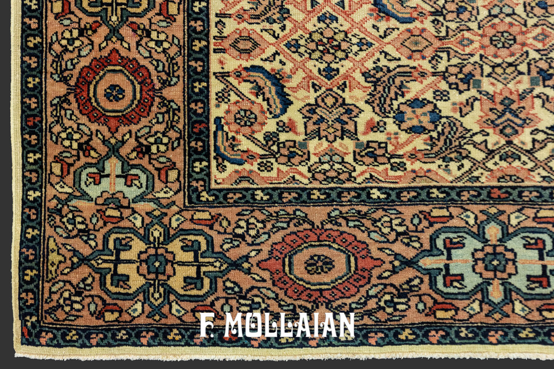 Tapis Persan Ancien Sarouk Farahan All-over n°:33298708