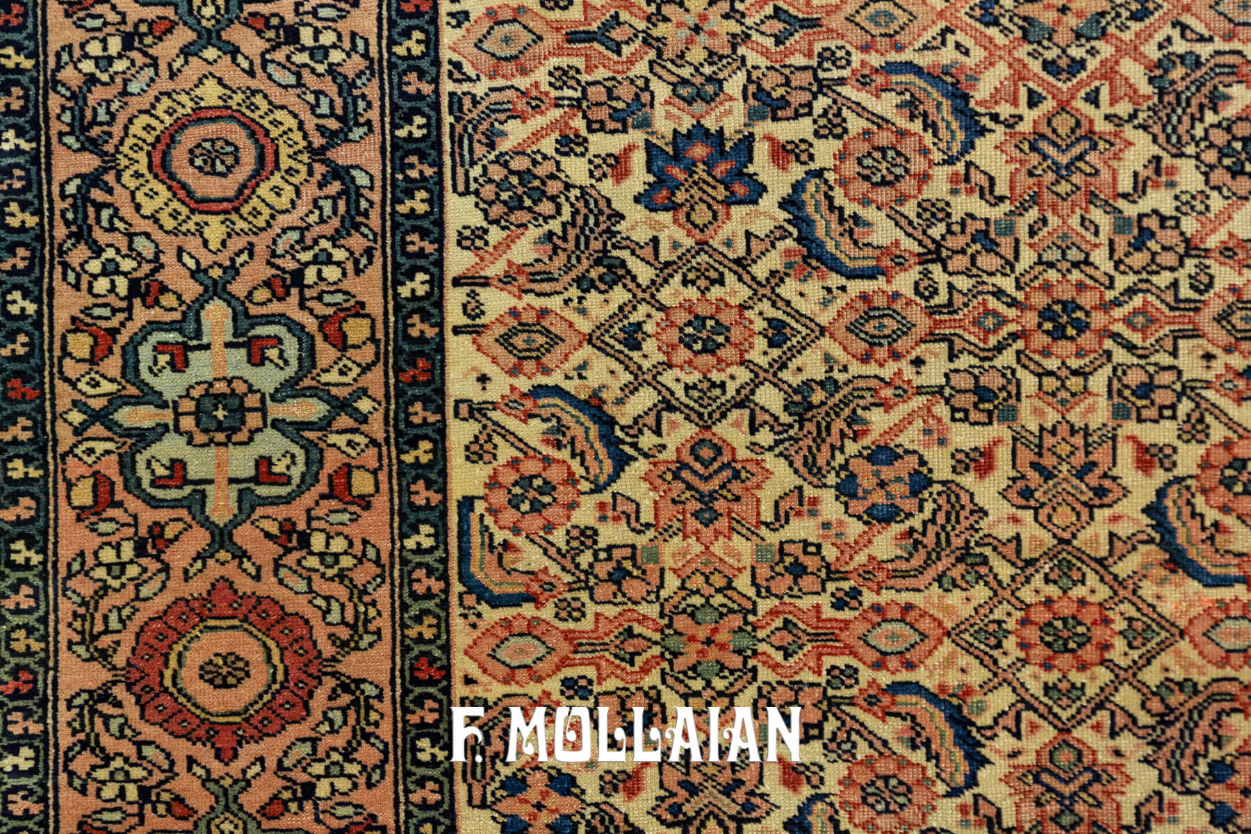 Tapis Persan Ancien Sarouk Farahan All-over n°:33298708