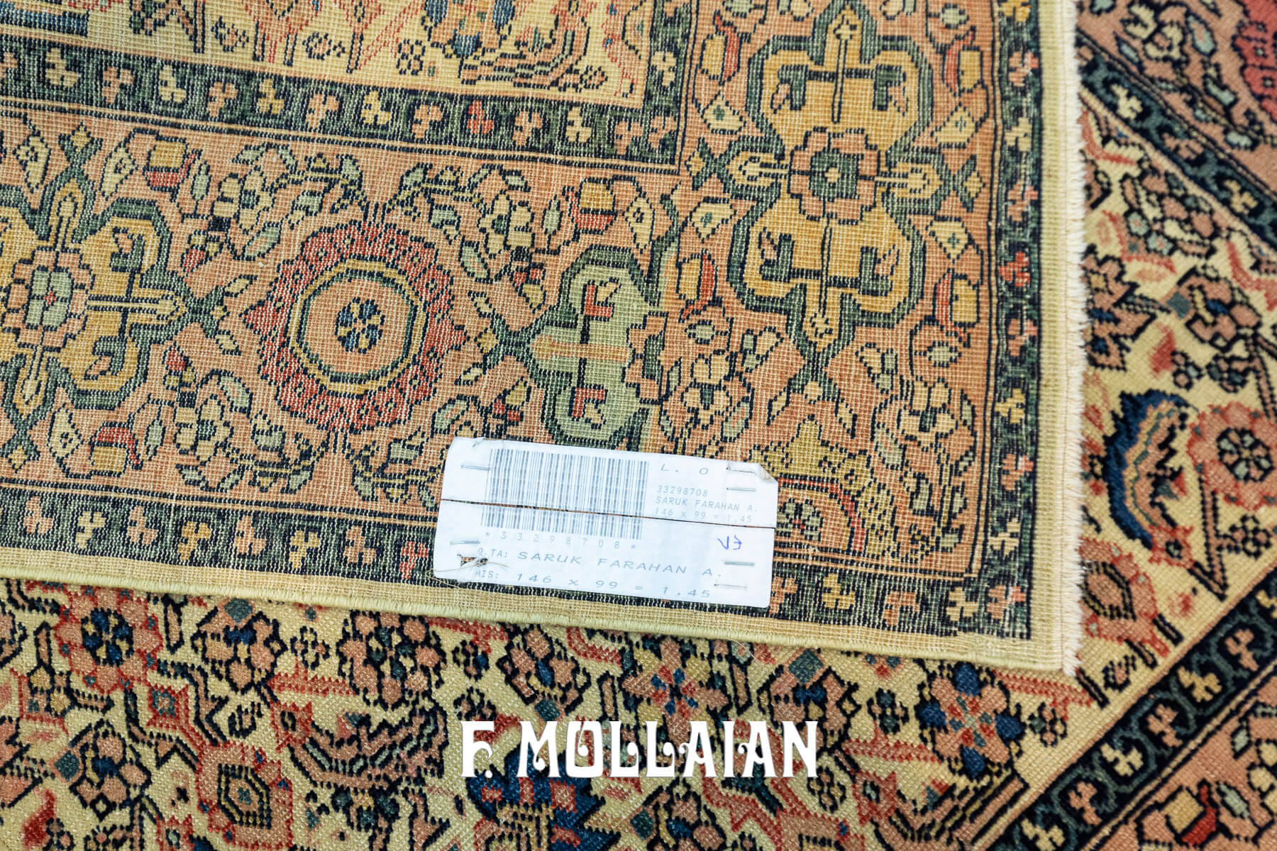 Tapis Persan Ancien Sarouk Farahan All-over n°:33298708