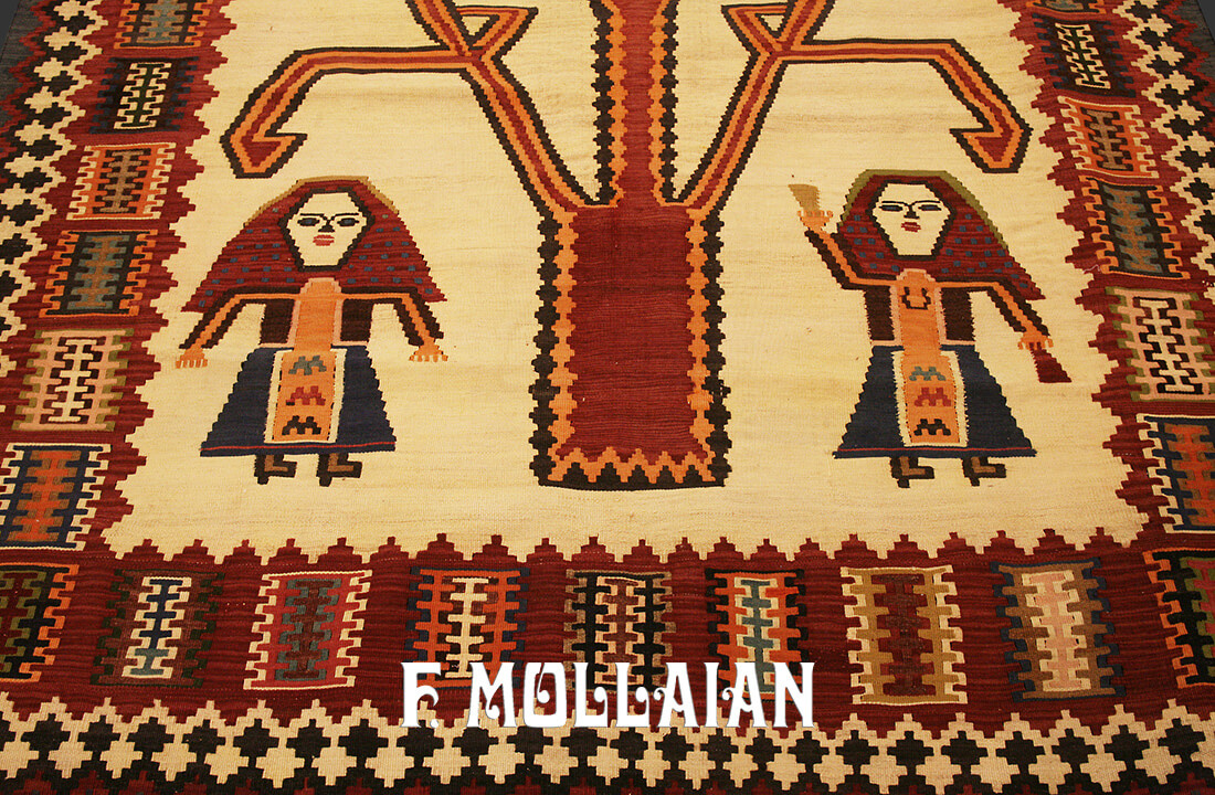 Antiker Persischer Kilim Kashkai (Qashqay) n°:40480699