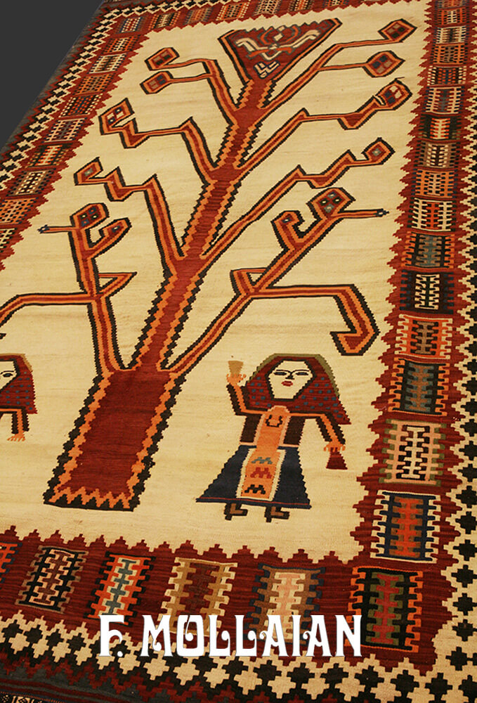 Antiker Persischer Kilim Kashkai (Qashqay) n°:40480699