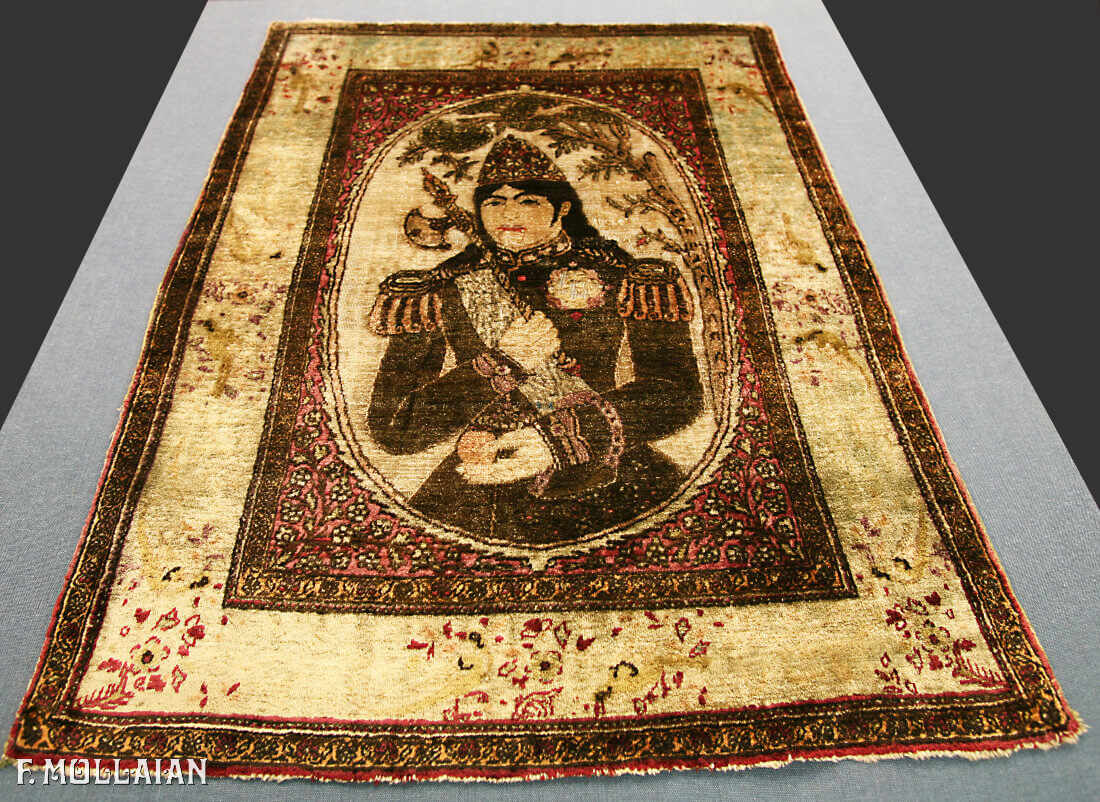 Teppich Persischer Antiker Kashan Mohtasham Seide n°:42377755