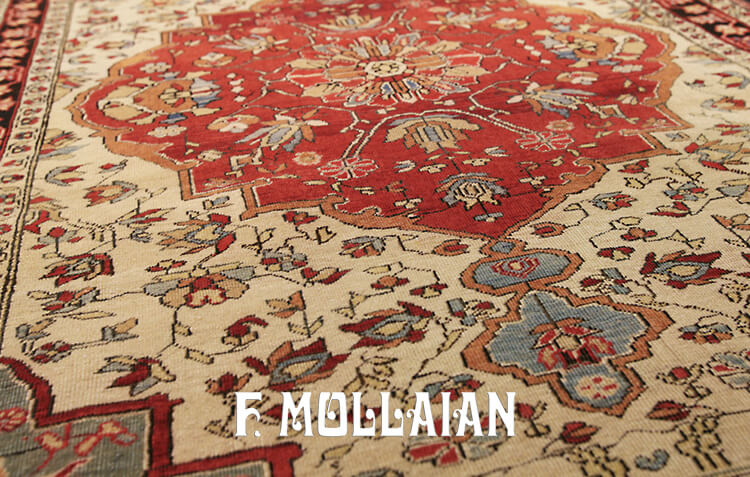 Teppich Persischer Antiker Kashan Mohtasham n°:42579629