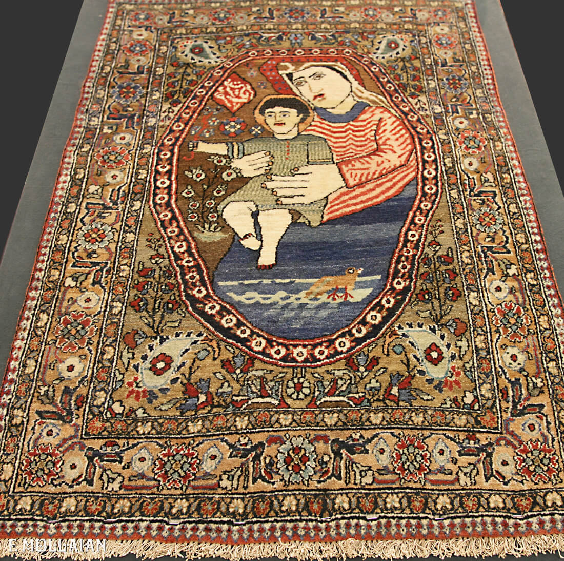 Teppich Persischer Antiker Kashan Mohtasham n°:60514219