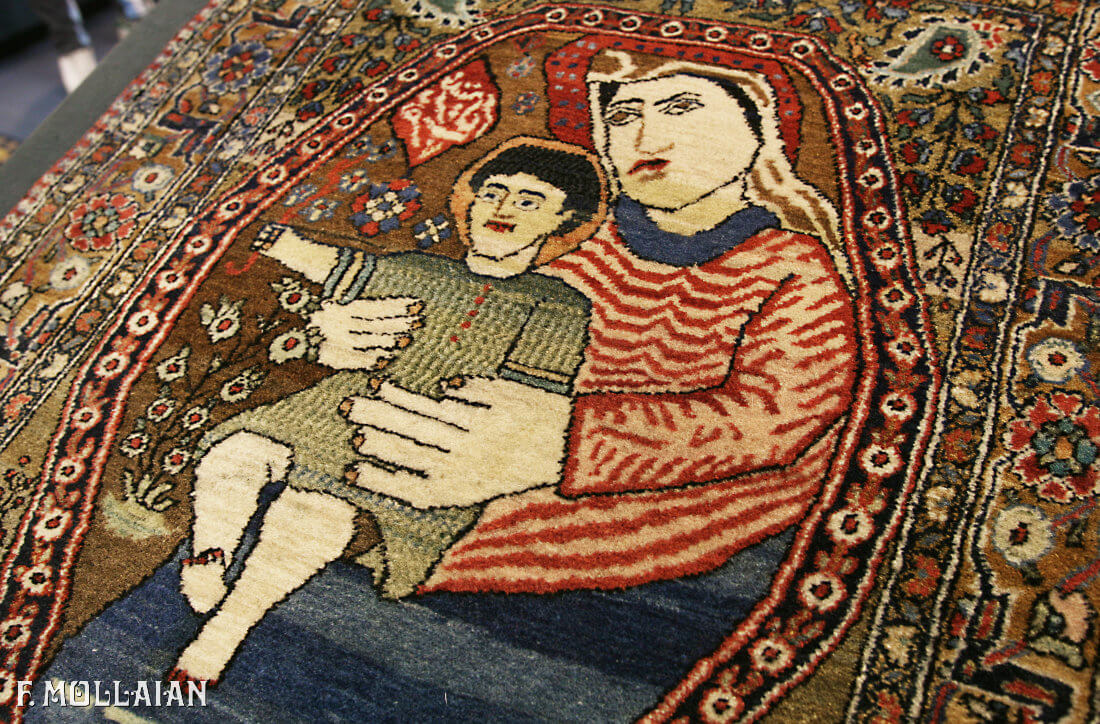 Teppich Persischer Antiker Kashan Mohtasham n°:60514219