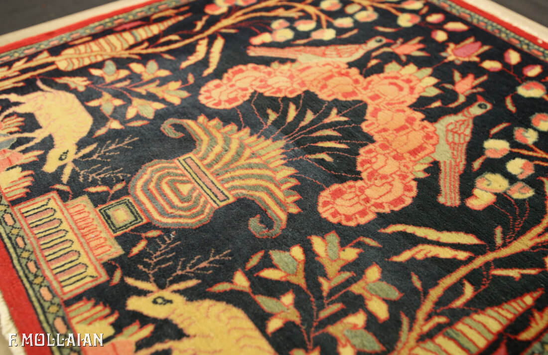 Tapis Persan Antique Kashan Dabir n°:61910030