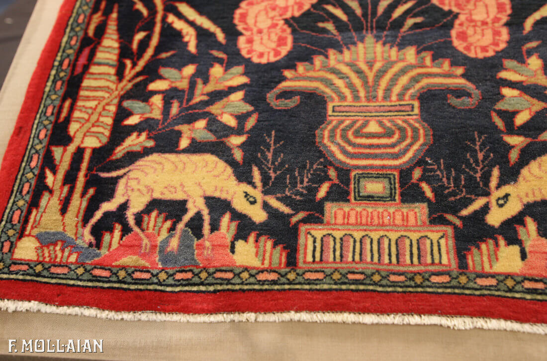 Tapis Persan Antique Kashan Dabir n°:61910030