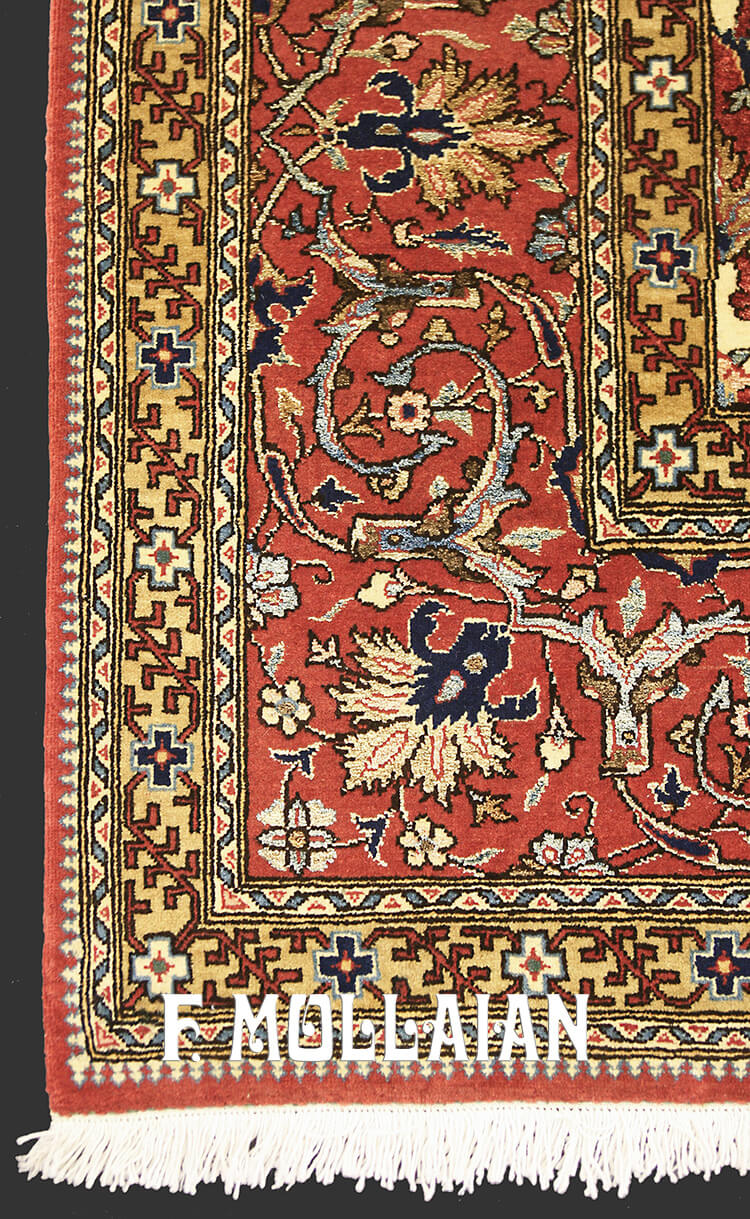 Teppich Persischer Semi-Antiker Tehran Wolle/Seide n°:73710173