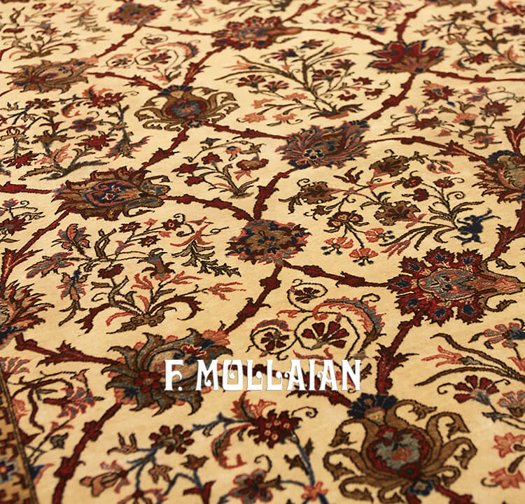 Teppich Persischer Semi-Antiker Tehran Wolle/Seide n°:73710173