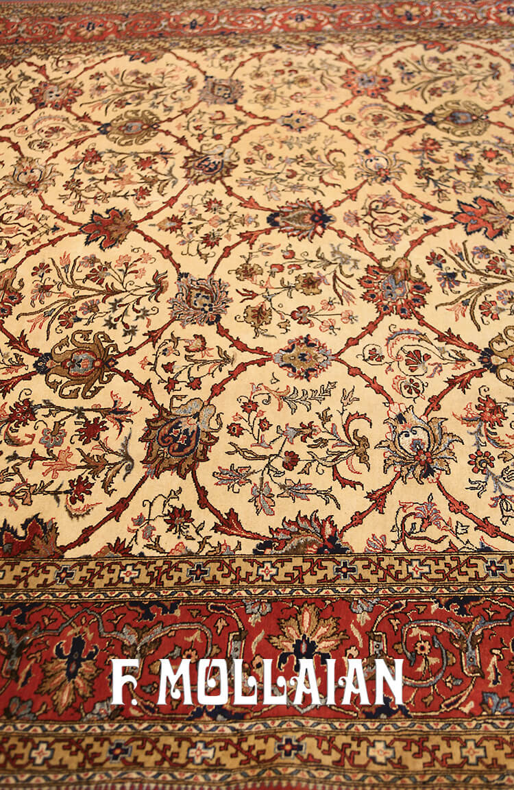 Teppich Persischer Semi-Antiker Tehran Wolle/Seide n°:73710173