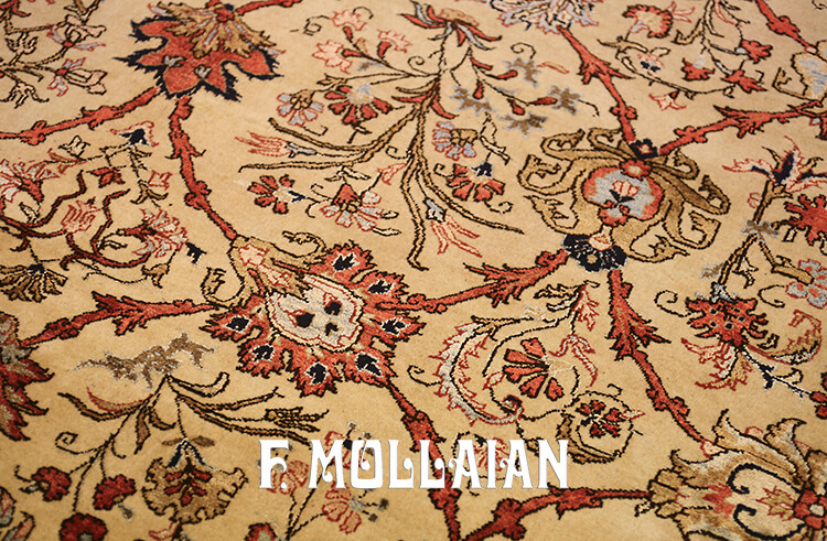 Teppich Persischer Semi-Antiker Tehran Wolle/Seide n°:73710173