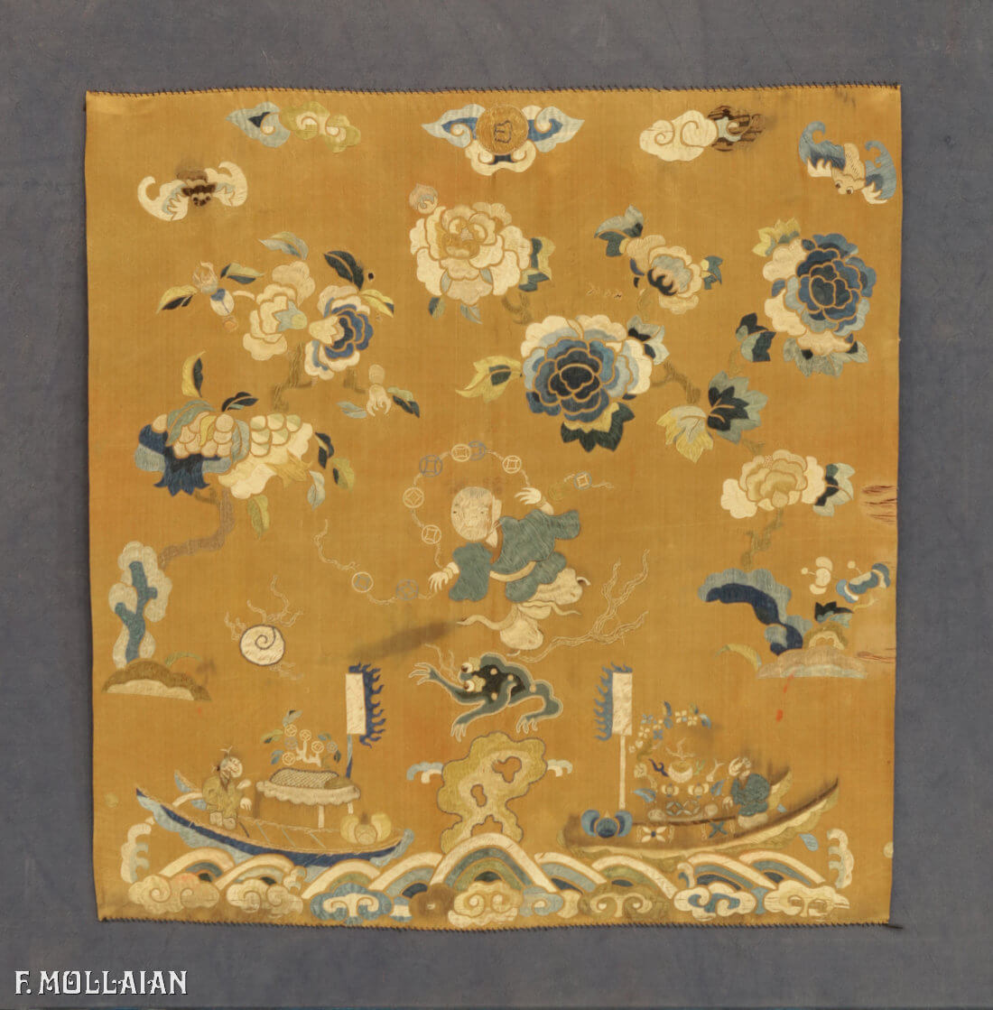 Antique Chinese Textile Silk n°:80382994
