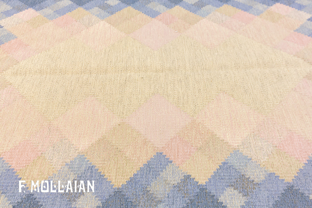 Tapis Kilim Suédois Rollakan Signé n°:13189608