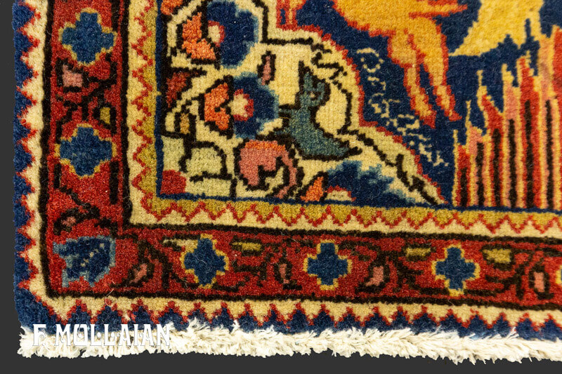 Isfahan Rug Pair Rare Small Size n°:15003415