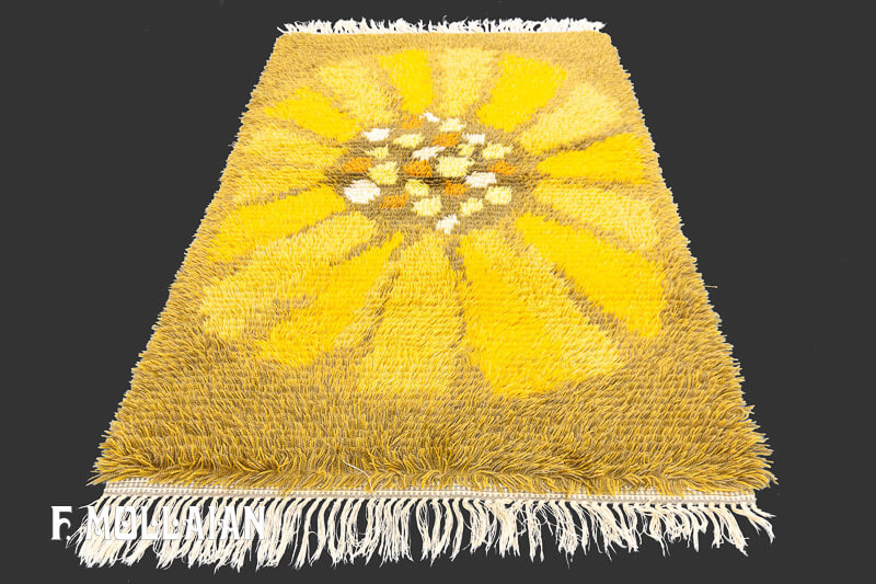 Vintage Swedish Rya Rug n°:15309235