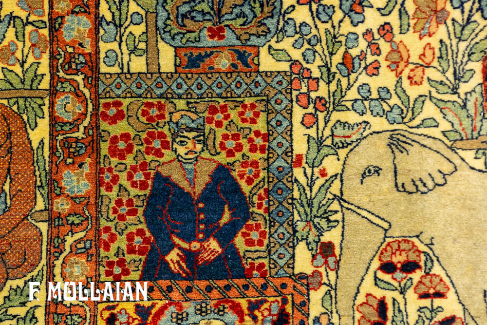 Tapete Pictórico Antigo de Isfahan n°:15418948