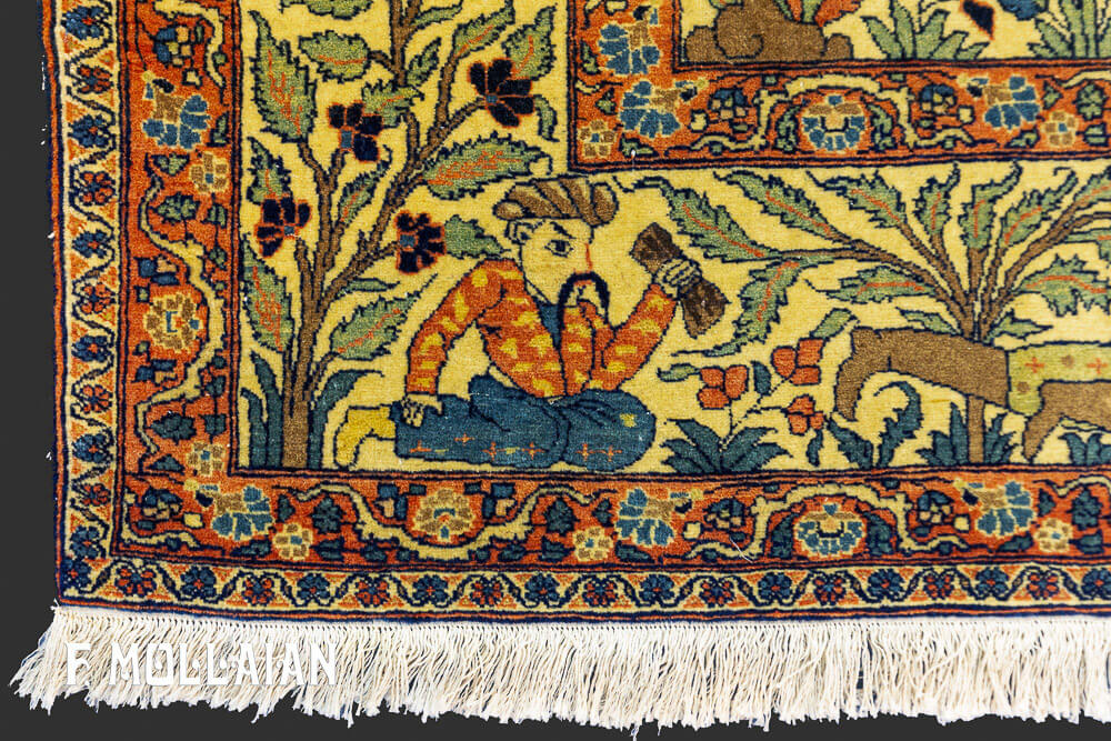 Tapete Pictórico Antigo de Isfahan n°:15418948