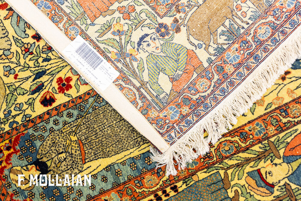 Tapete Pictórico Antigo de Isfahan n°:15418948