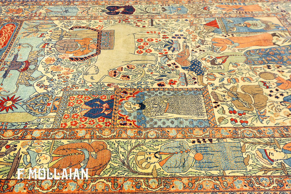 Tapete Pictórico Antigo de Isfahan n°:15418948