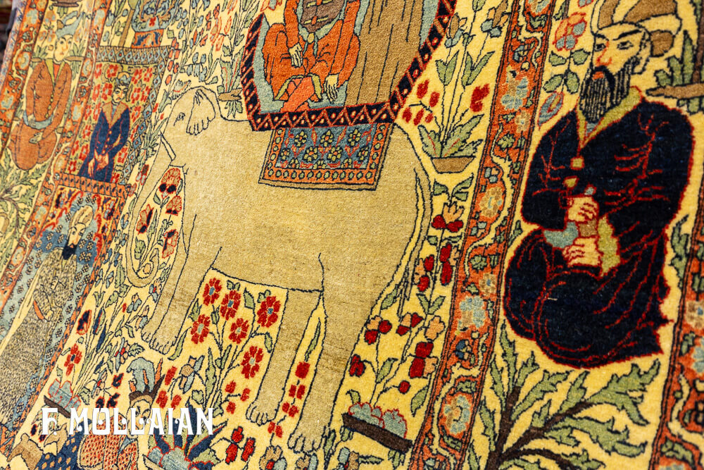 Tapete Pictórico Antigo de Isfahan n°:15418948