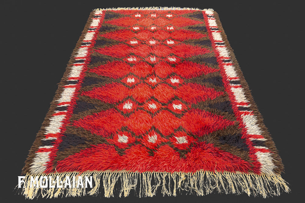 Vintage Rya Swedish Rug n°:18023818
