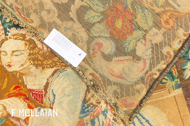 Antique Caucasian Pictorial Karabakh (Qarabağ) Square Rug n°:19138533