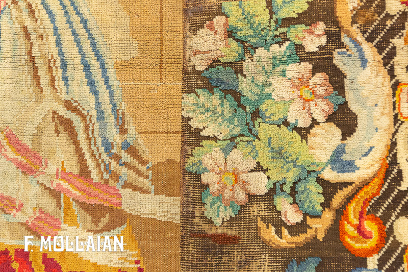 Antique Caucasian Pictorial Karabakh (Qarabağ) Square Rug n°:19138533