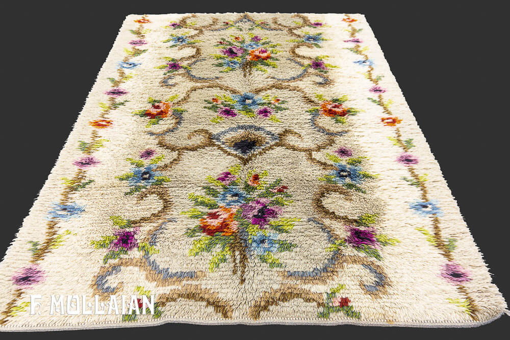Decorative Vintage Rya Swedish Rug n°:19790728