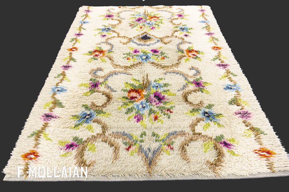Decorative Vintage Rya Swedish Rug n°:19790728