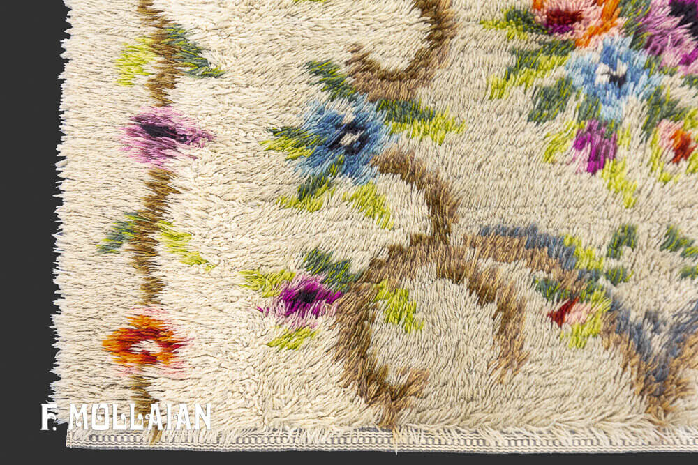 Decorative Vintage Rya Swedish Rug n°:19790728