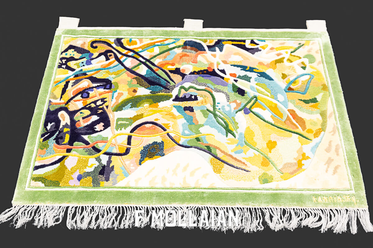 Tapis Déco Signé « Kandinsky » en Soie n°:238439