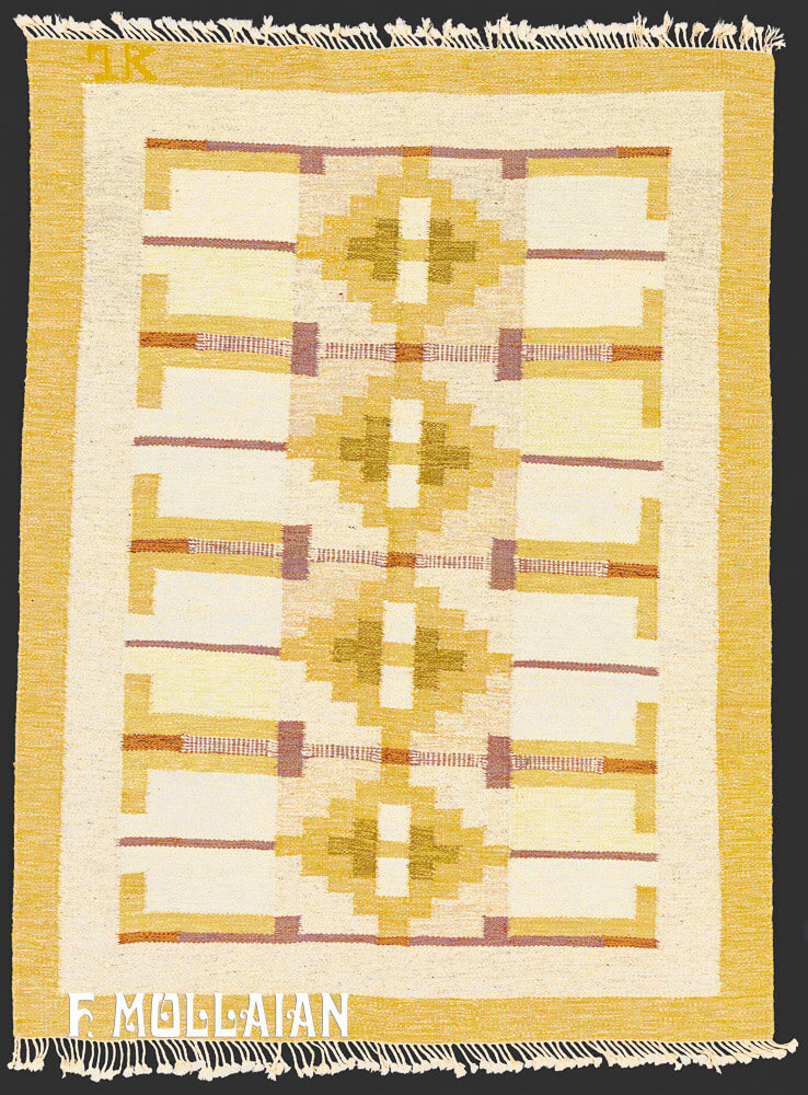 Semi Antique Swedish Kilim n°:24664785
