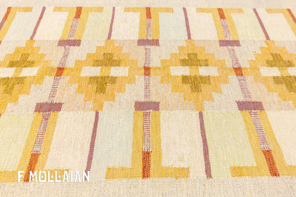 Semi Antique Swedish Kilim n°:24664785