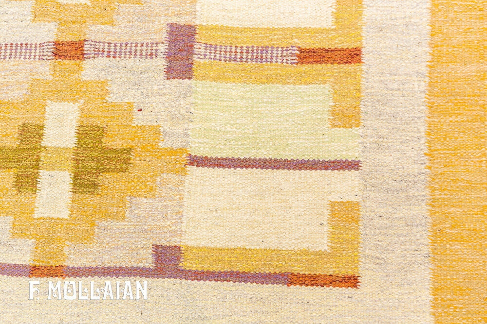 Semi Antique Swedish Kilim n°:24664785