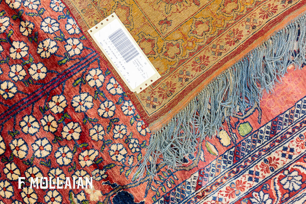 Tappeto Antico con Disegno Preghiera Persiano Kerman in Seta n°:25446477