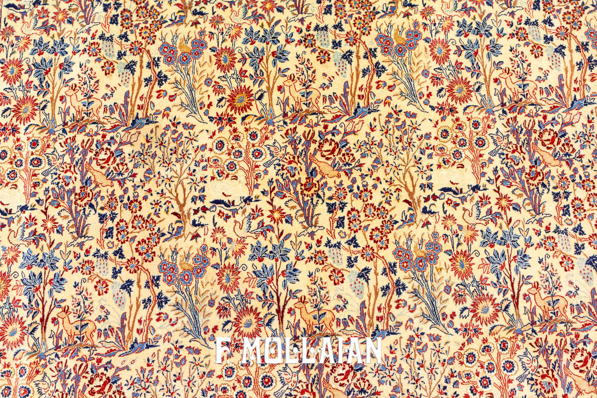 All-over Persian Nain Tudeshk Hand-knotted Semi-Antique Rug n°:360465