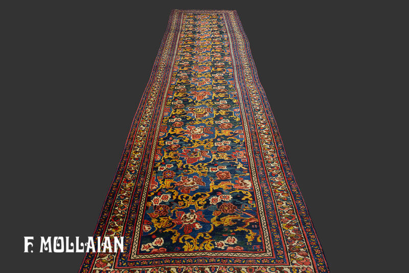 A Long Antique Persian Bidjar Runner Carpet  n°:39486978