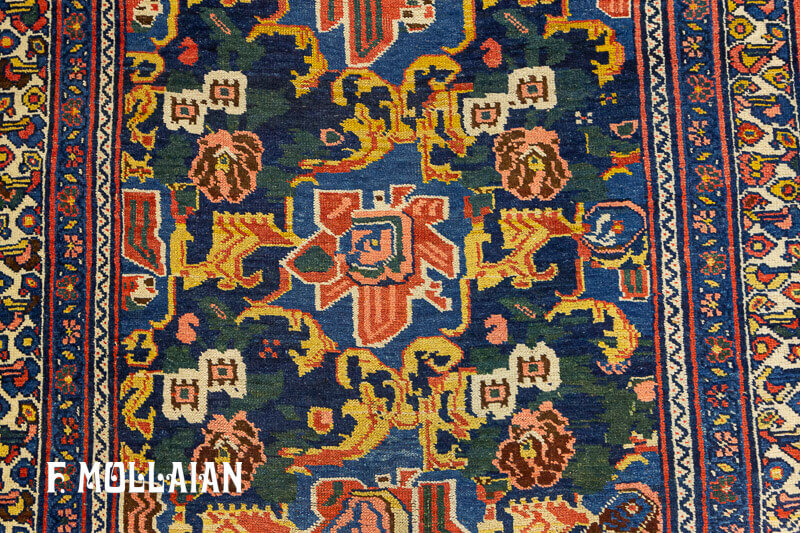 A Long Antique Persian Bidjar Runner Carpet  n°:39486978