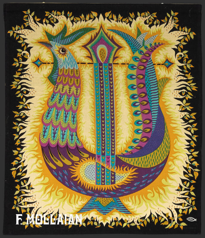 Serigraphy Tapestry, Oiseaux-lyre by M. Ray n°:42530368