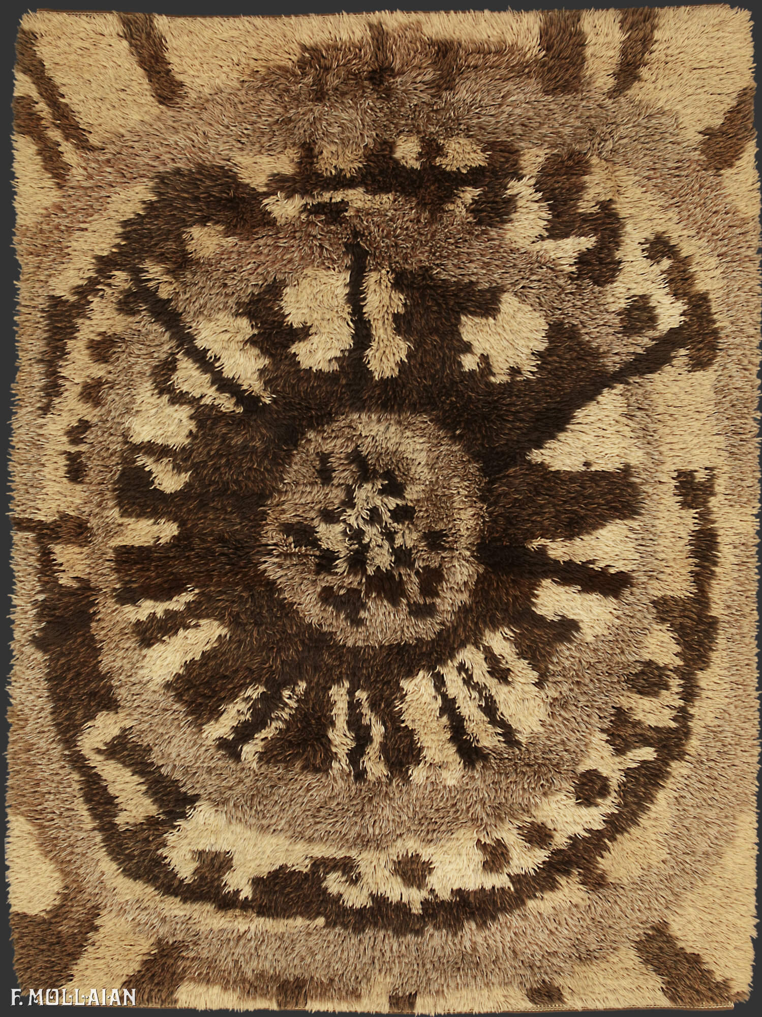 Semi-Antique Swedish Rya Rug n°:43344740