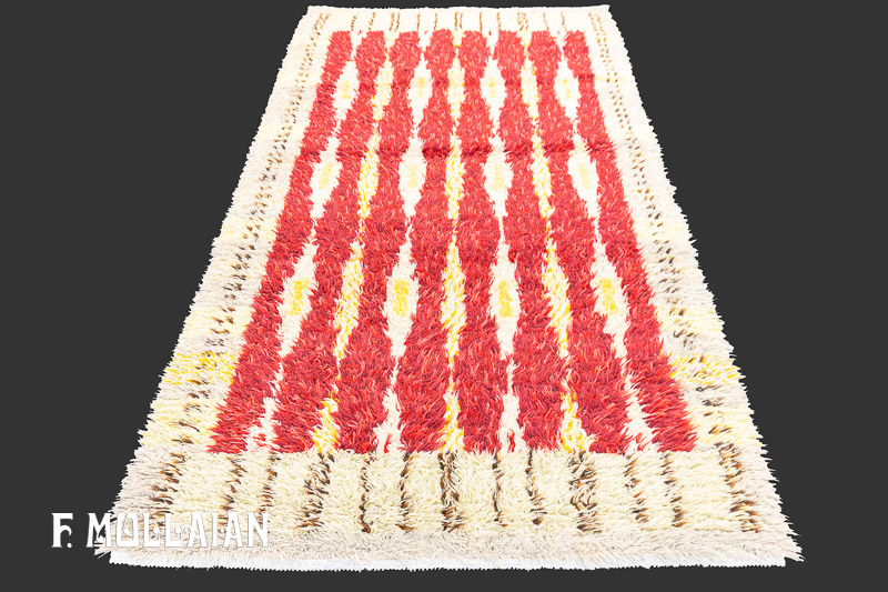 Tapis Rya Suédois Vintage n°:47006272